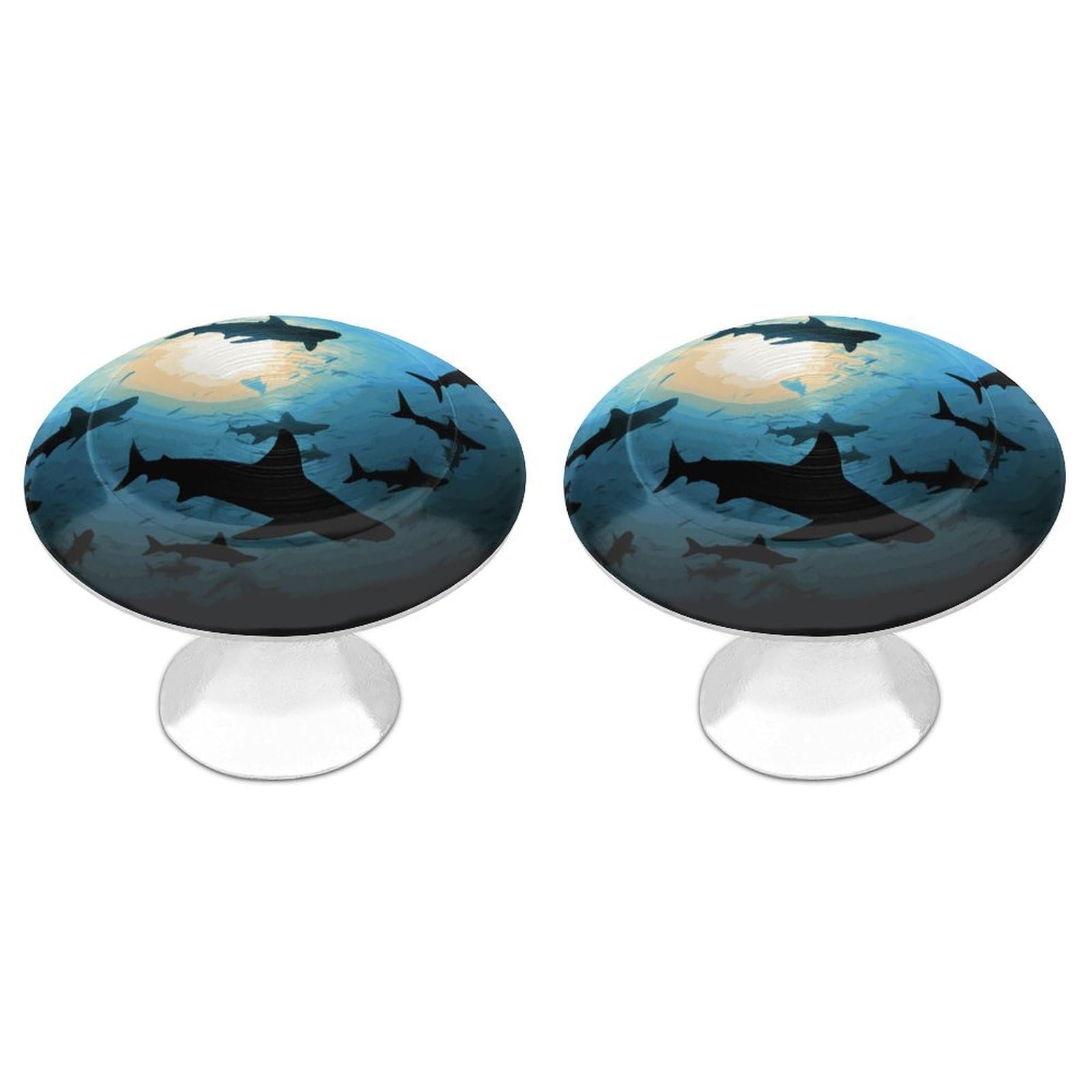 Btcowzrv Style Hammerhead Sharks 2 Pack Cabinet Knobs Drawer Pulls