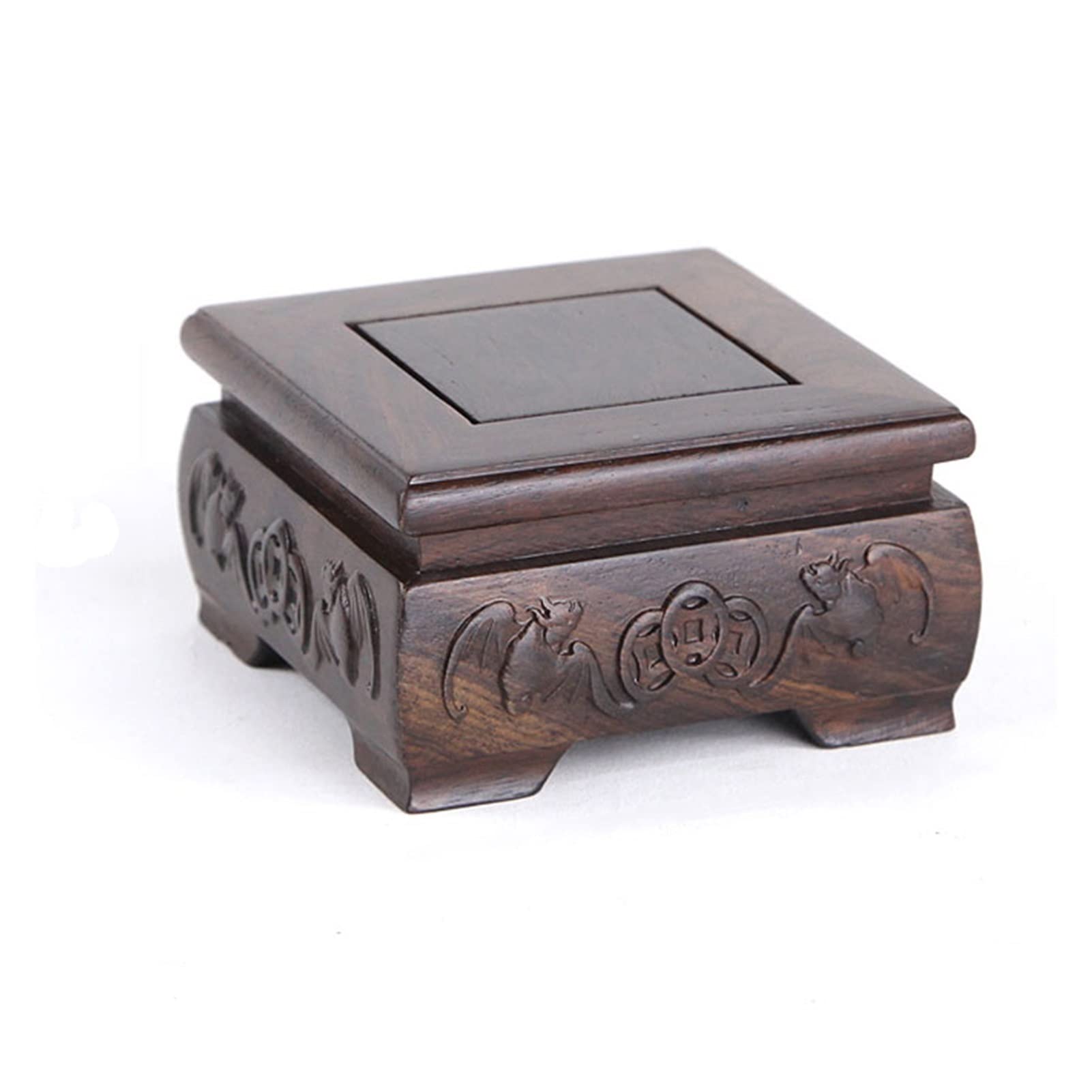 YCCHAH Bonsai Stand Wooden Vase Base Square Wooden Vase Display Stand Indoor Flower Pot Stand Flower Pot Container Display Stand Wooden Pot Base(A)