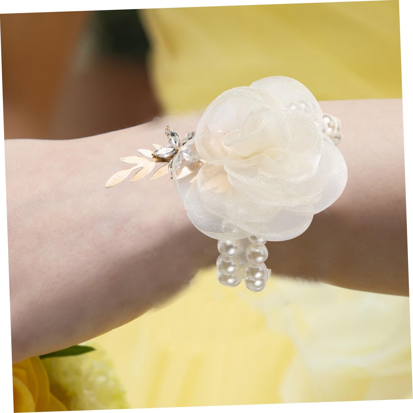 CALLARON Braccialetto da Polso per Matrimonio Ritual Ben esqueda El Party Fiore del Polso della Mano Corsetto da Polso per la Sposa Corpetto dello Sposo Fornitura di Nozze plastica