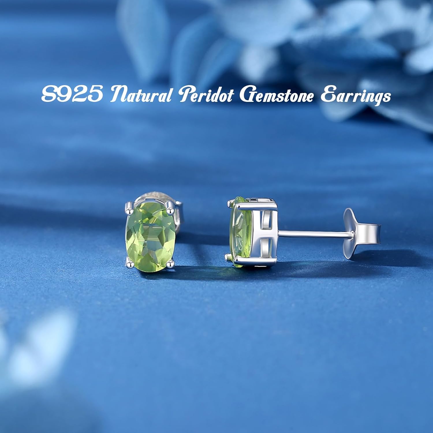 Natural Garnet/Amethyst/Peridot/Citrine/Sky Blue Topaz Gemstone Stud Earrings for Women, 925 Sterling Silver Birthstone Earrings hypoallergenic, Jewelry Gifts for Her Birthday - Image 2