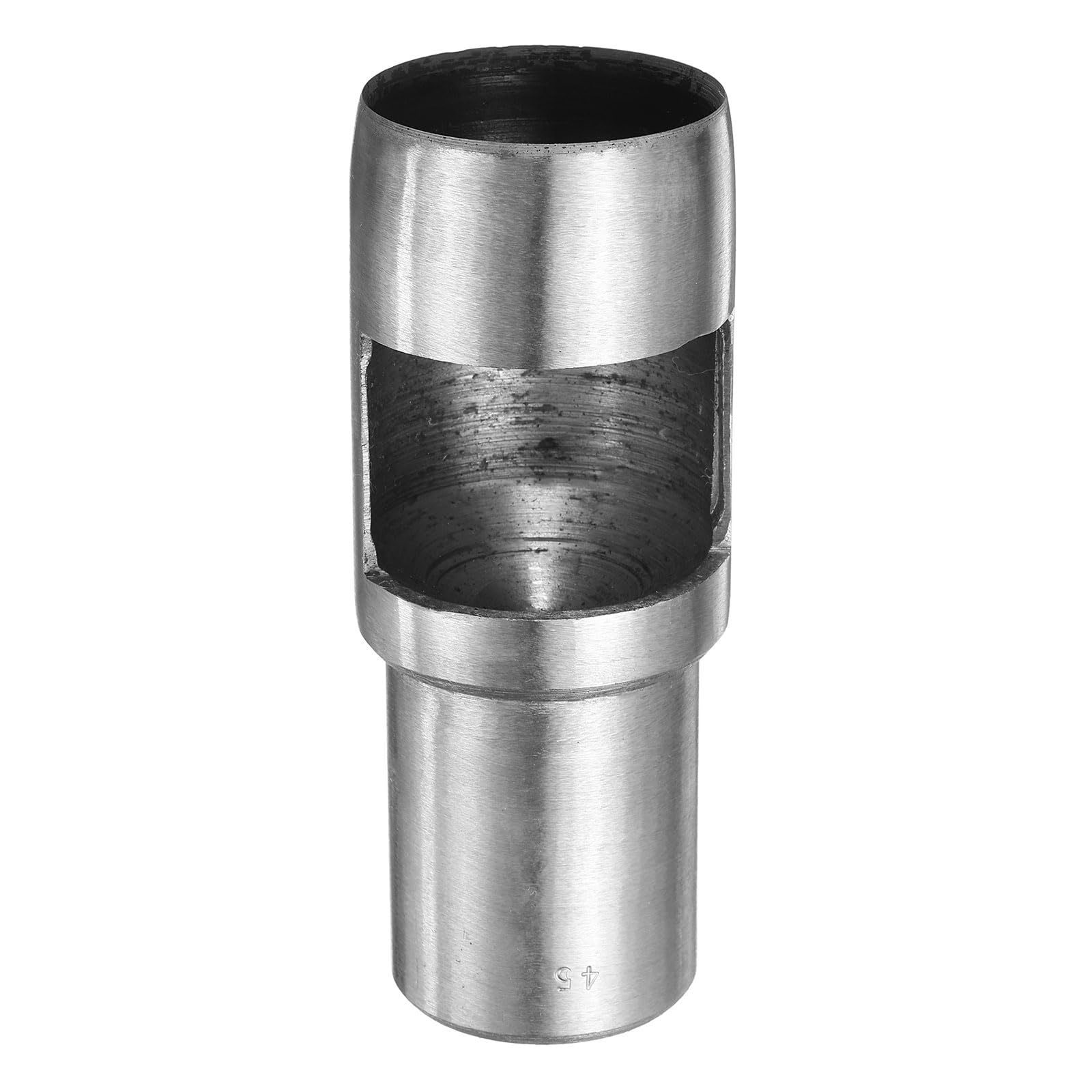 QUARKZMAN Perforadora de agujeros redondos de cuero, perforadora de agujeros huecos de 45 mm de acero al carbono para cortar círculos, herramienta de corte para manualidades en cuero