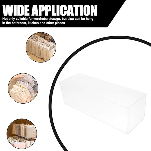 Miniatura 4 de Holibanna Caja de almacenamiento para ropa interior, organizador de pared, organizador de ropa interior, caja de almacenamiento práctica, estante