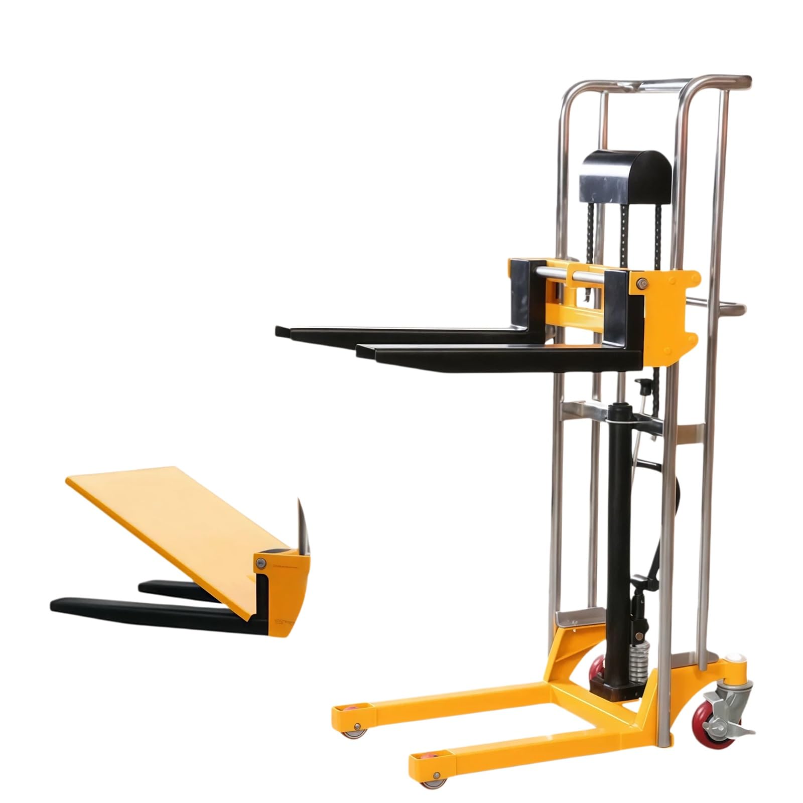 Cenz-888 pallet truck 400kg Manual Stacker Hydraulic Pallet Lift Fork Truck with Detachable Panel