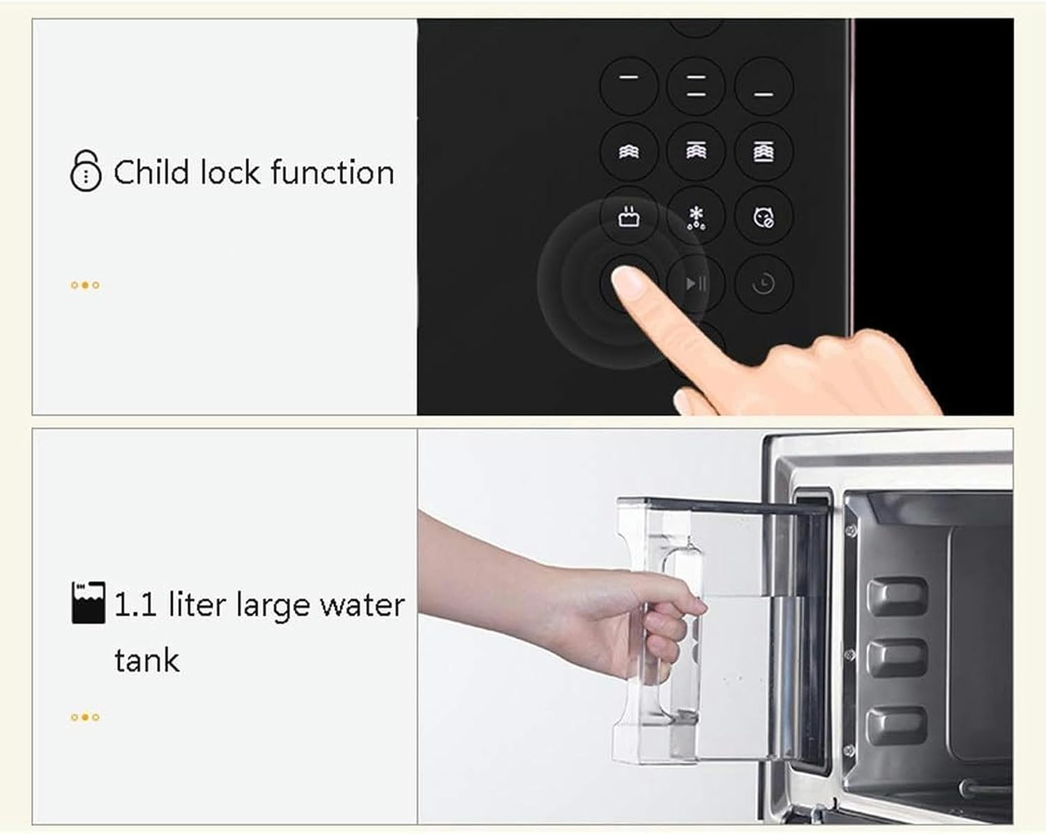 Mini 25-Liter Steam Oven, Adjustable Temperature, 40-230 ℃ And Intelligent Synchronization, Steam And Baked Machine, Double Tempered Glass Door, 1.1-Liter Water Tank