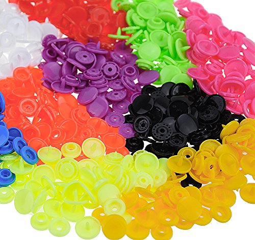 150 Sets Snap Kits, T5 10 Colors Snap Fastener Kit Plastic Resin, Buttons Fastener Set For Clothing Diapers Bibs Rain Coat Crafting #TOP1