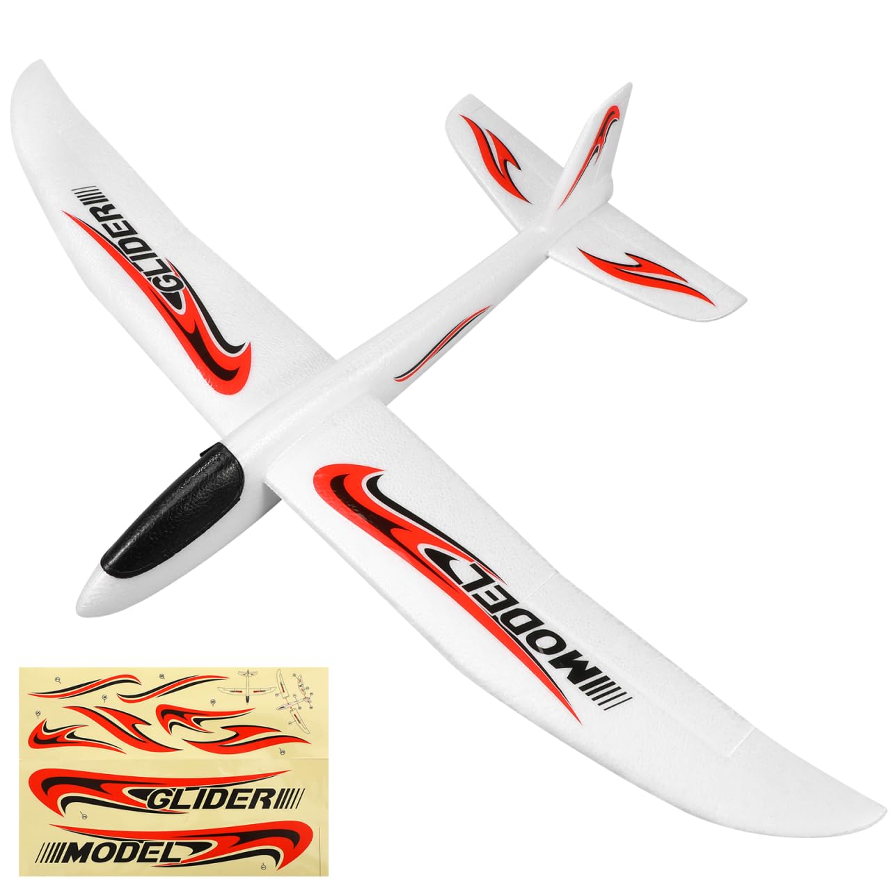 Gadpiparty Avión Planeador Volador de Espuma de 39 Pulgadas para Exteriores, Juguetes planeadores de Lanzamiento, Aviones, avión Ligero, Juguete Volador Deportivo, Regalo para