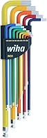 Vista 2 de Wiha Juego de 13 llaves hexagonales con código de color en L pulgadas y 40010 Desmagnetizador magnetizador negro