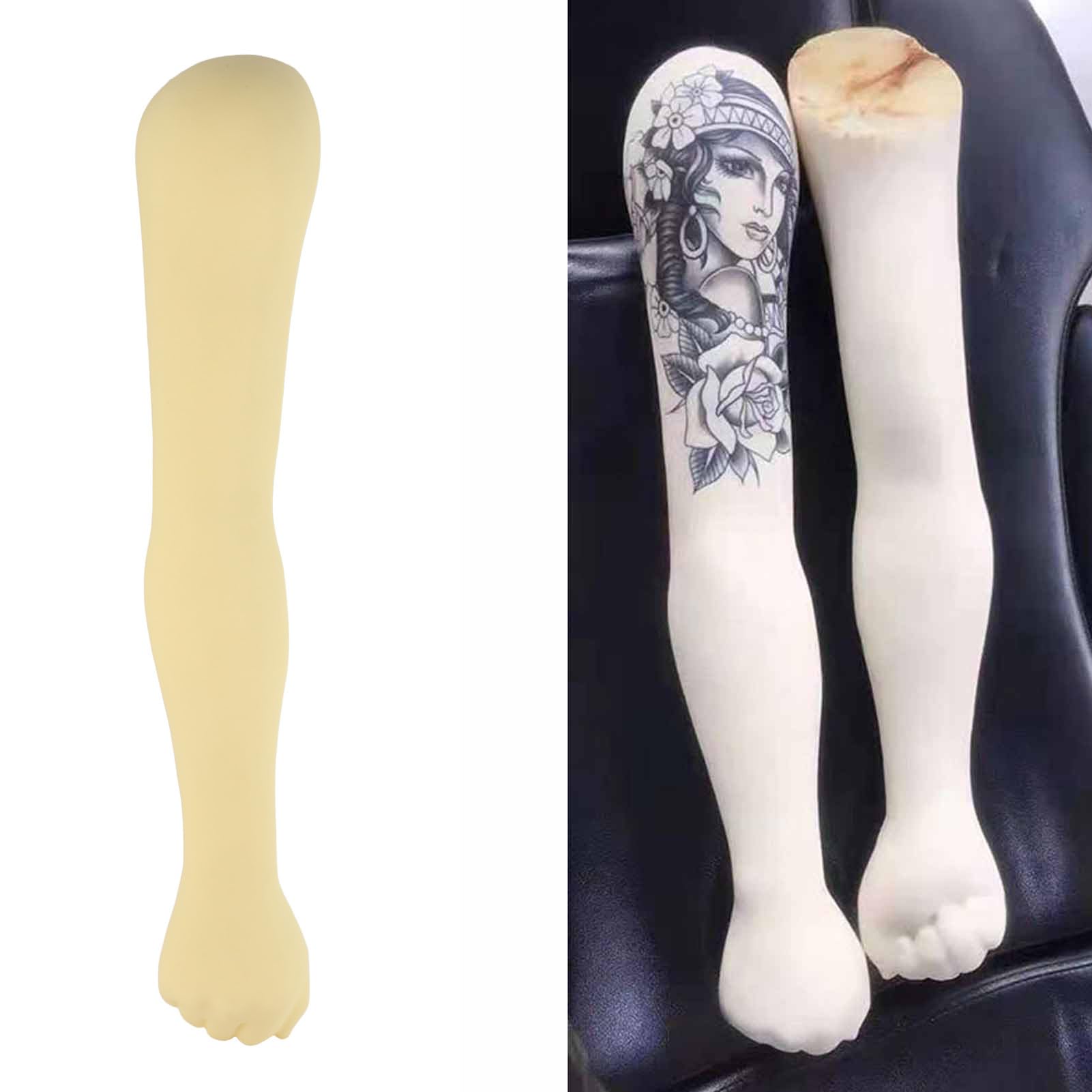 Długość ćwiczeń tatuowania silikonowe ramię, miękki silikon wysoka symulacja, długość 63 cm do ćwiczenia tatuażu na ramieniu trening tatuażu pokazujący sztuczne ramię