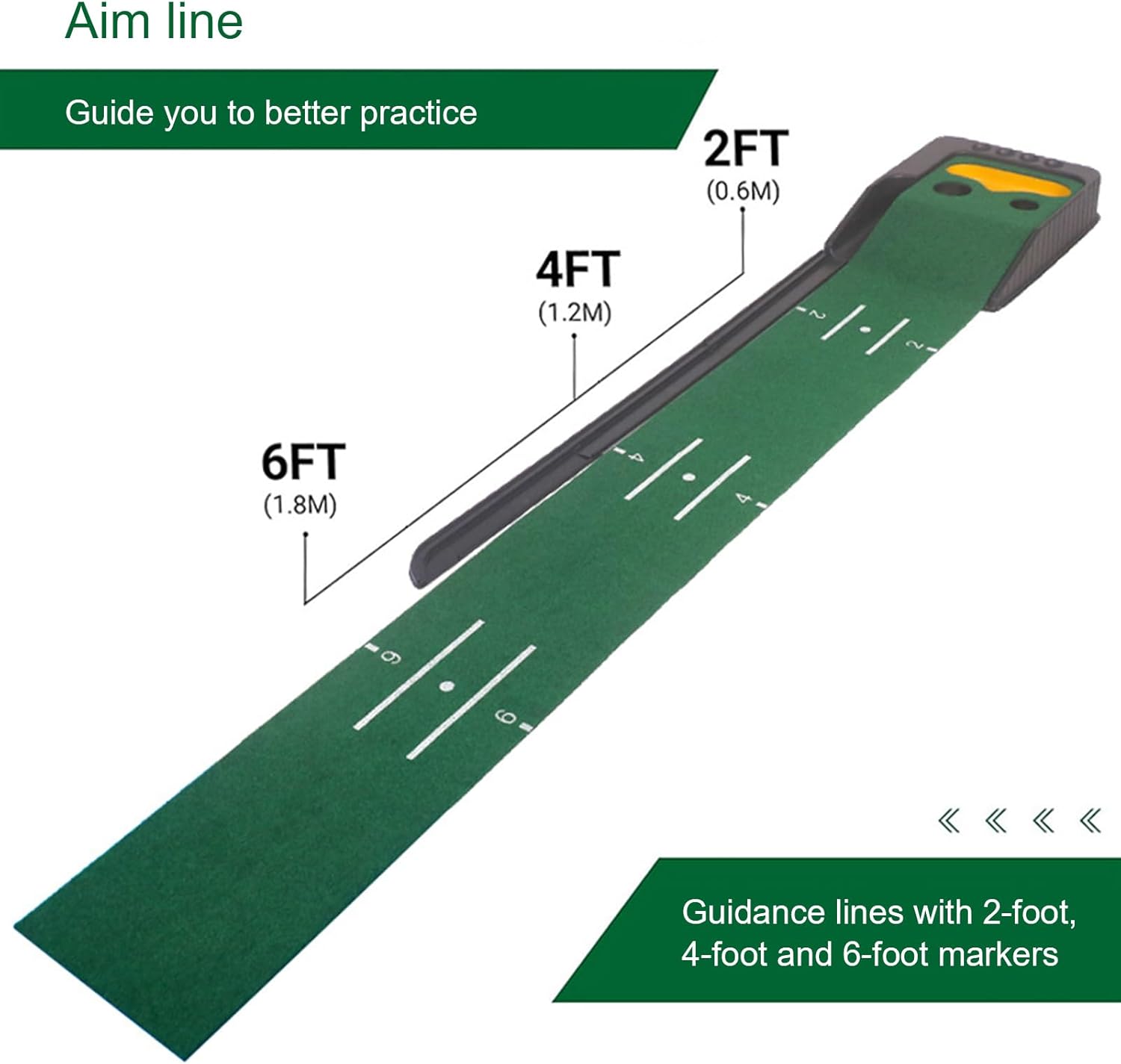 Golf Swing Mat, Long-Lasting, Flannel,ABS, Go-Lf Practice Mat, Golf Putting Màt, Versatile Use, for Living Rooms, Home Gyms, Outdoor Lawns, Patios