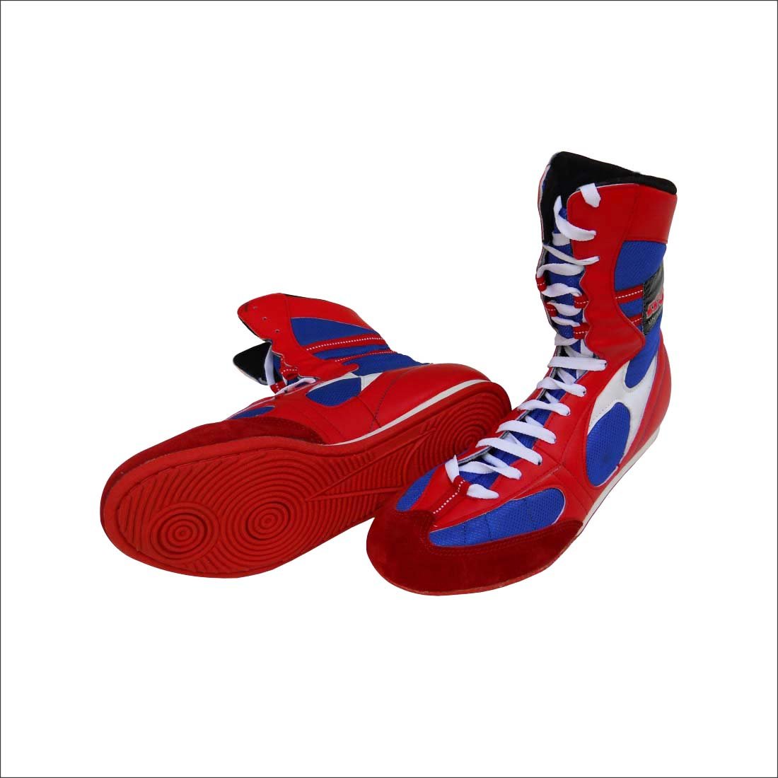 Nylon/Suede Red and Blue Boxing Boots -7