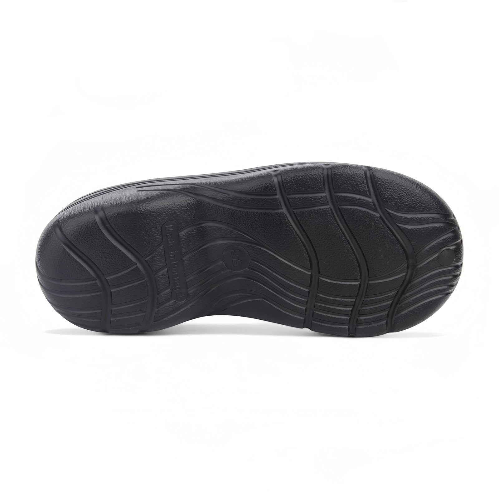 CHILLIFE Zoccoli Sanitari di Lavoro, Ospedale, Giardino, Cucina, Pantofole Donna, Punta Chiusa, Made in Portogallo, Nero , 38 EU