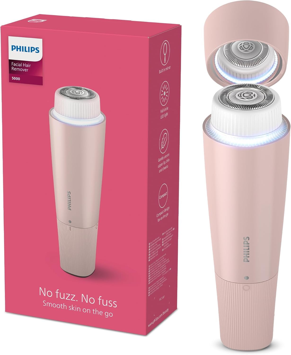 Bundle of Philips Lumea serie 8000, dispositivo de depilación IPL, alternativa de depilación láser, 4 accesorios, BRI949/00 + Philips depiladora facial serie 5000, depiladora para mujer, BRR454/00
