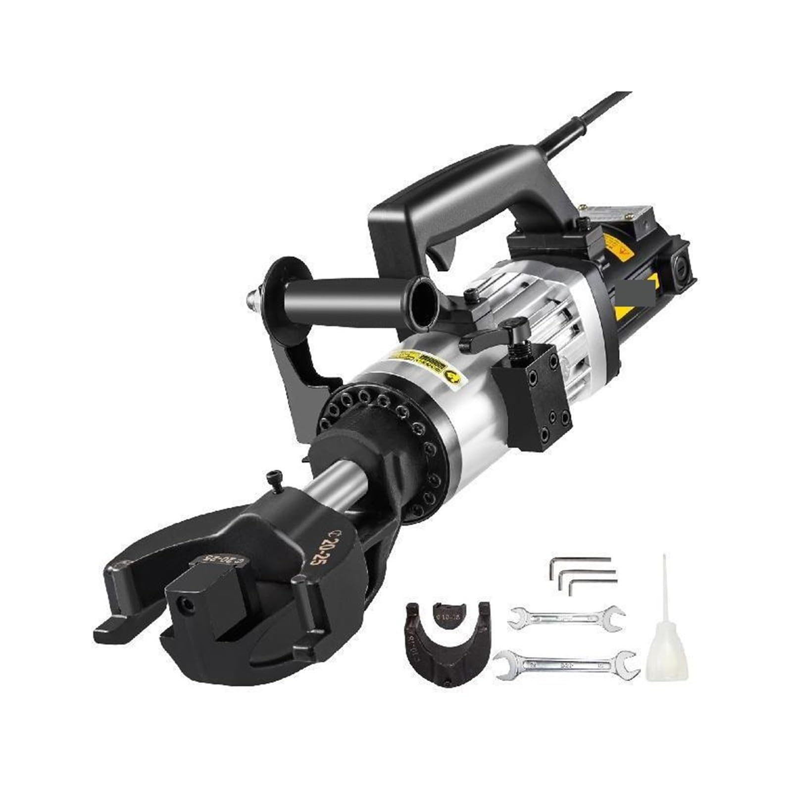 Zaciskarka Hydrauliczna, Handheld 1500W elektryczna hydrauliczna giętarka do prętów zbrojeniowych, 4mm-25mm 110 prędkość gięcia 5 S silnik z czystej miedzi ze szczotką węglową