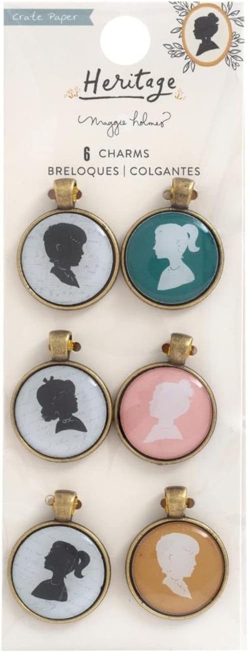 Crate Paper HERITAGE CHARMS, Epoxy & Metal