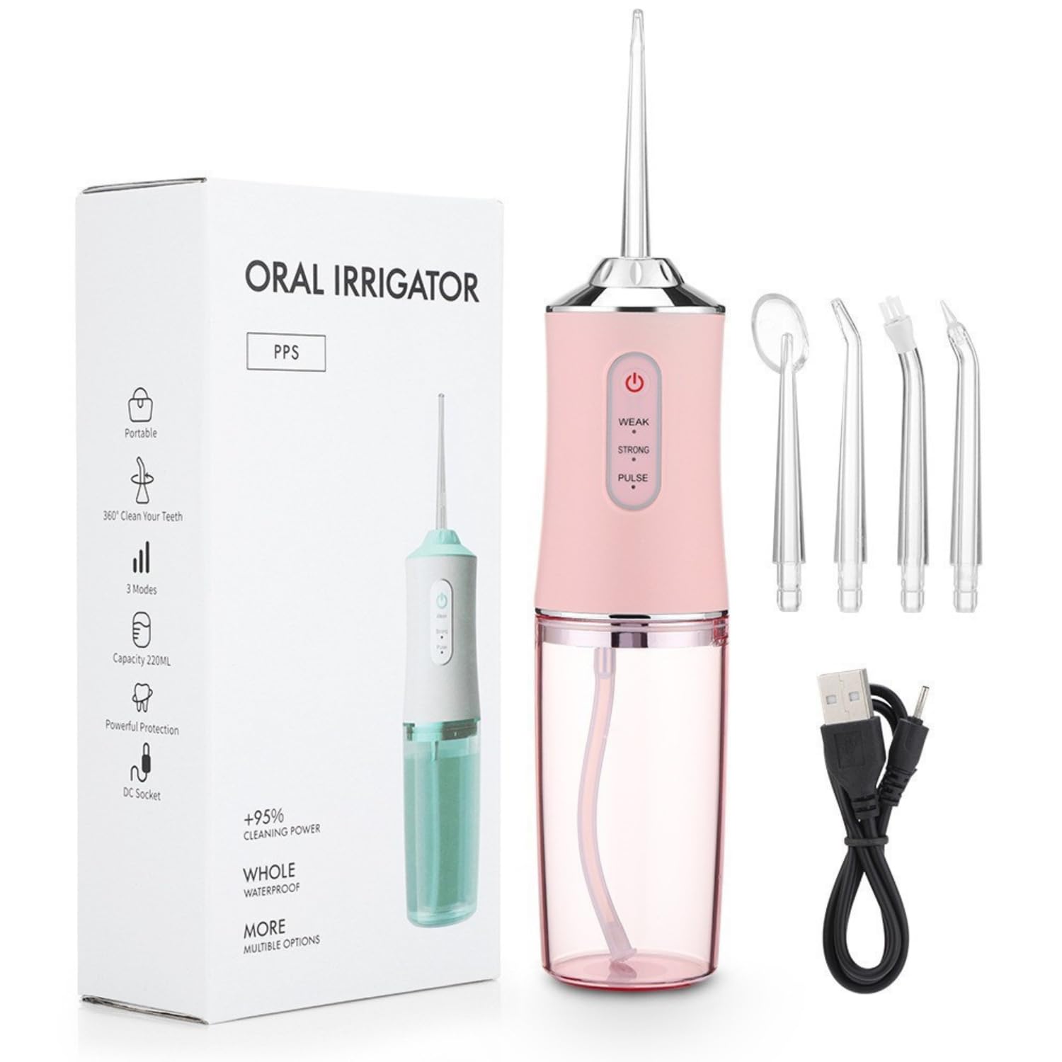 Water Flosser for Teeth, Rechargeable and Portable