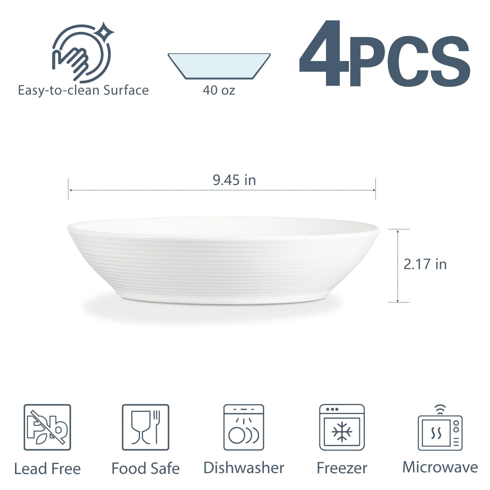 ONEMORE Pasta Bowls Set of 4 - Image 3