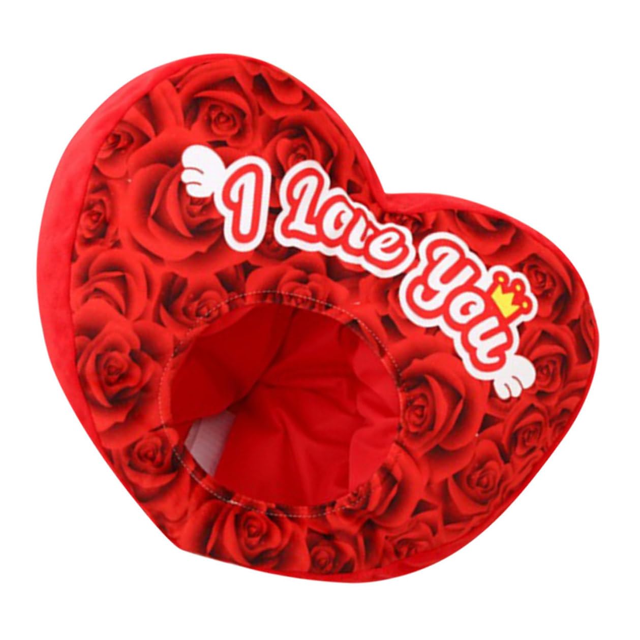 TOYANDONA Gorro de Disfraz de Corazón de Peluche 45X30 CM Sombrero Novedoso para Fiesta y Cosplay Accesorio para Fotos en Eventos y Festivales Diseño y Cómodo