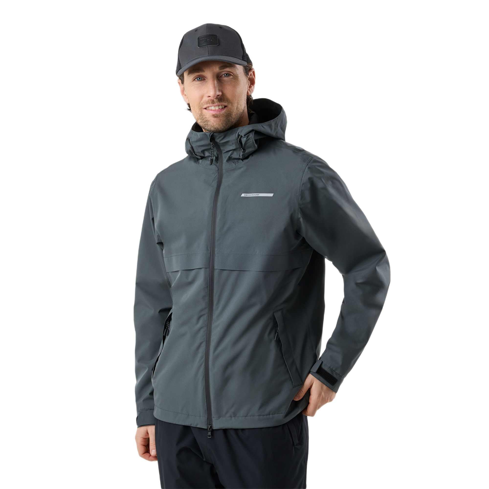 Swedemount Tjörn Regenjacke für Herren Wasserdicht Atmungsaktiv Winddicht mit Kapuze Outdoor Wandern