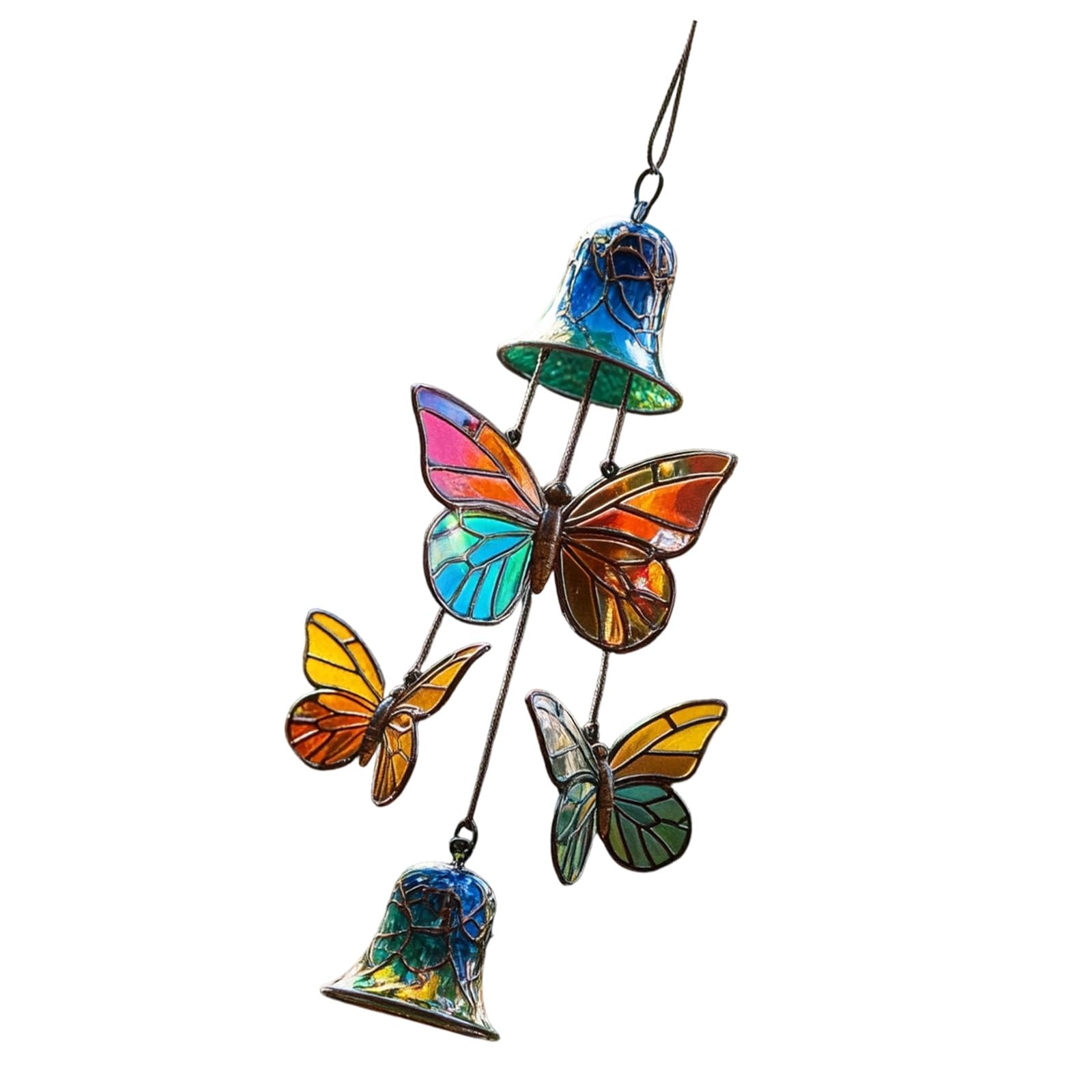 APGLSXY Gift Butterfly Wind Chimes Features Elegant Design and Pleasant Sound for Birthdays Holidays and Home Decoration Iron Butterfly Decoration