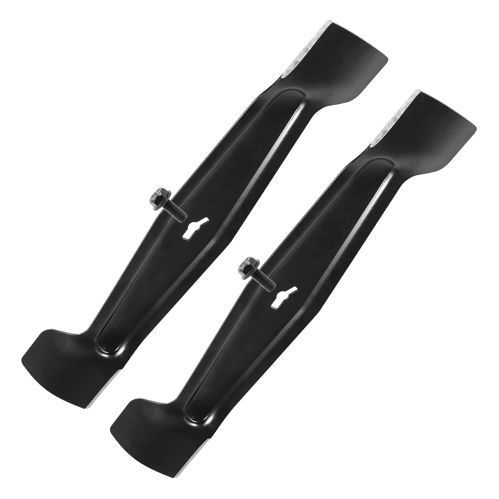 SPARES2GO Metal Blade + Fixing Screw compatible with Mac Allister MEB1638K MLM1600 MLMP1600 MLMO 1600SHFB Lawnmower (38cm, Pack of 2)