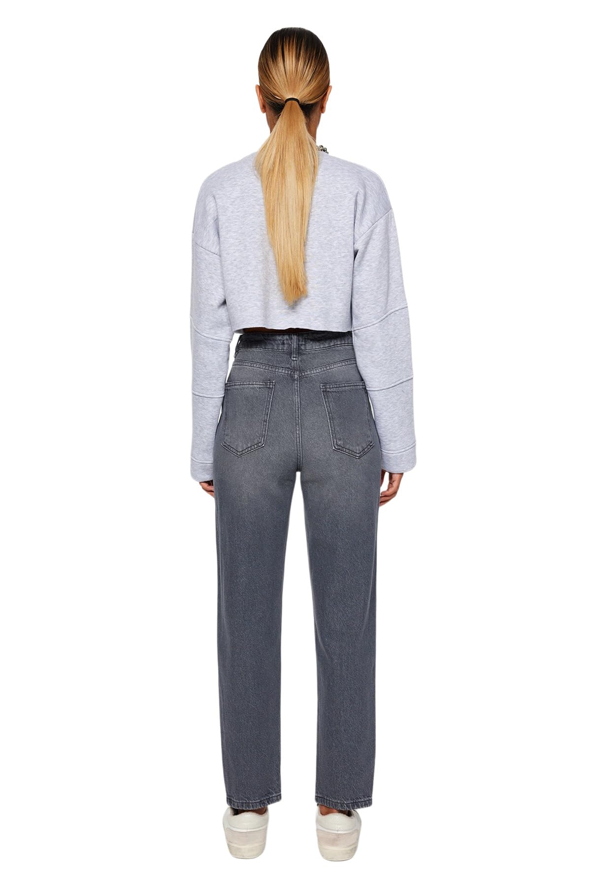 Trendyol Damen Gerade Mama Hohe Taille Jeans – Bild 6