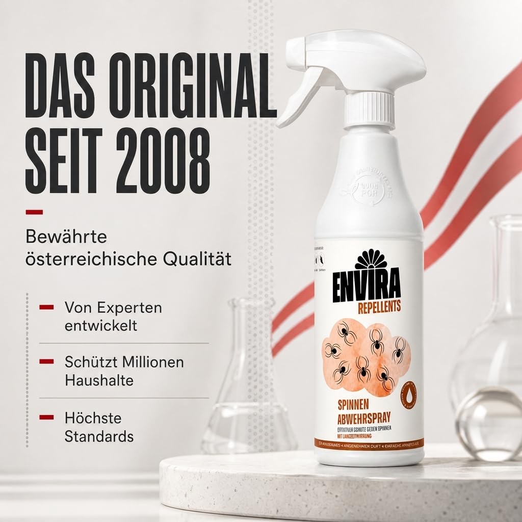 Envira Spinnenspray 500 ml + 2 x 2 Liter - gegen Winkel- & Kreuzspinnen