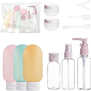 11Pcs Travel Bottles for Toiletries,Leak Proof Refillable Squeezable Travel Accessories,Travel Bottle Set for Travel Toiletries Lotion Shampoo Conditioner Travel Bottles