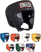 Ringside Competition-Like Boxing Headgear with Cheeks - Premium Leather Sparring Gear for MMA, Muay Thai, Kickboxing
