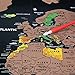 Scratch Off World and United States Travel Map - XL Poster w Precision Scratch Tools 33