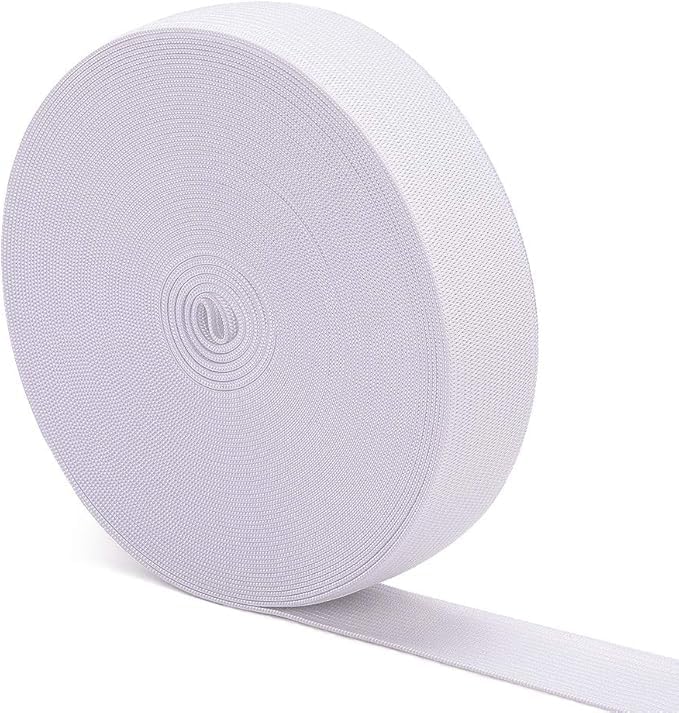 Dikiş için Lastik Bantlar: Kemerler, Tüm Dikiş Malzemeleri için Uygun- 4 cm 25 Metre (Beyaz), Peruk Bantları, Kendin Yap Dikiş Malzemeleri için İdeal Lastik Kordon