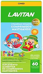 Vitamina Infantil Mastigável Tutti Frutti, Uva+Limão, Lavitan, 60 cápsulas