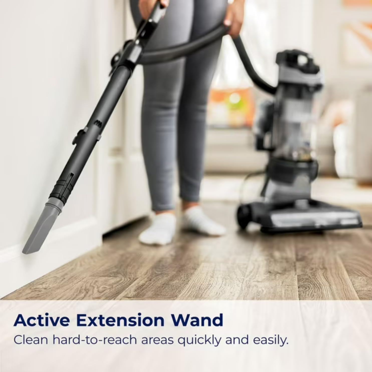 BIISSELLL Pet Upright Vacuum Cleaner Bagless 8 Amp 25 Foot Auto Rewind Cord Multi-Level Filtration 2 Liter
