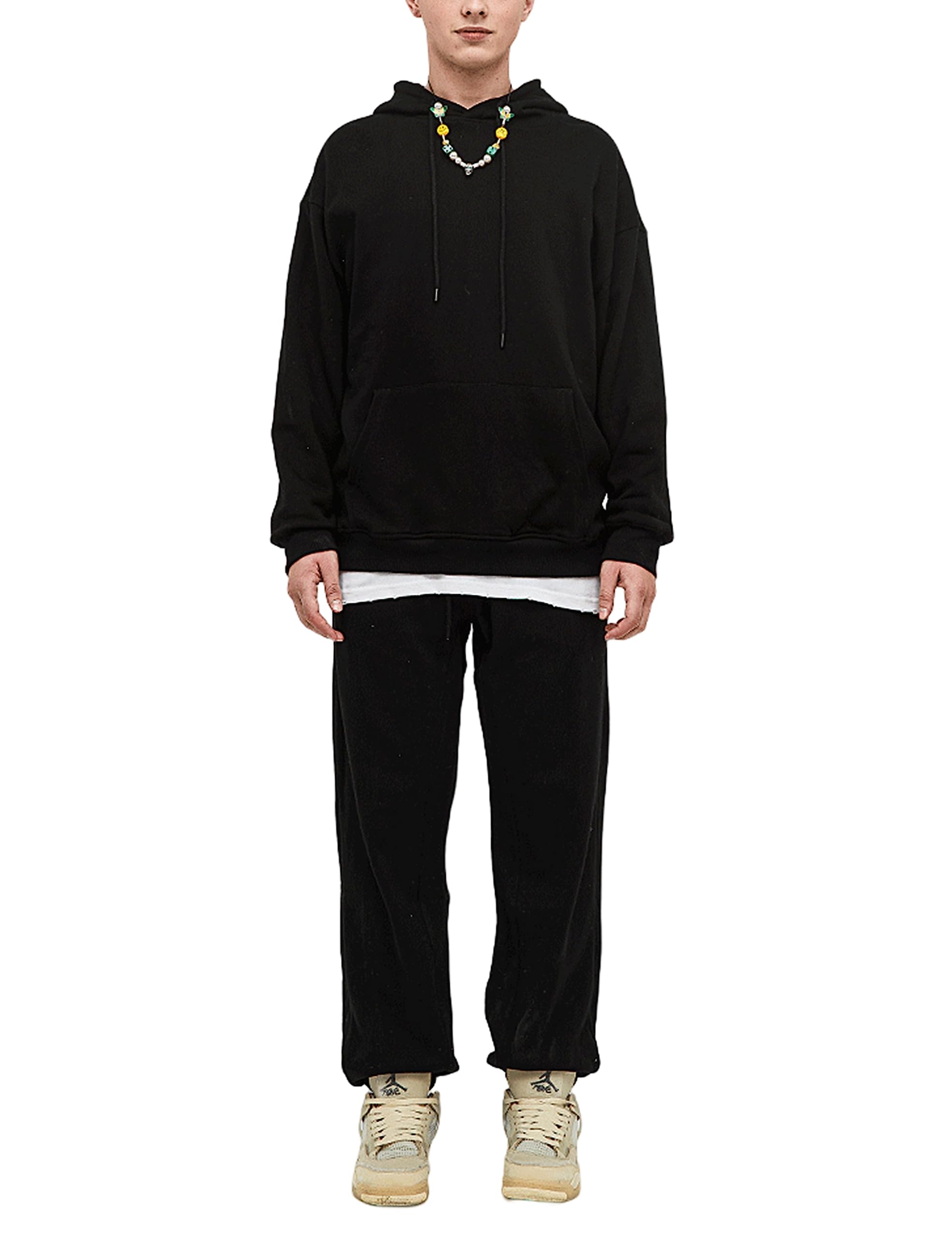 UaneoSweatsuit for Men 2 Piece Tracksuits Set Pullover Hoodie and Jogger Pants Sets