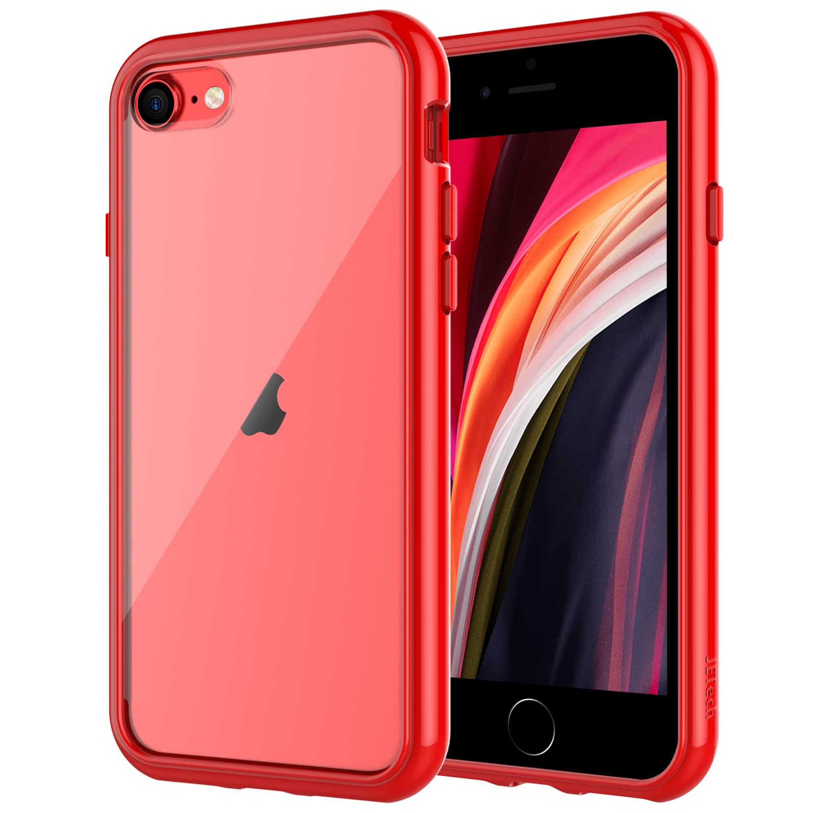 Custodia Posteriore IPhone SE 2a Generazione Rossa Grado AB - Ricambio Con Viti