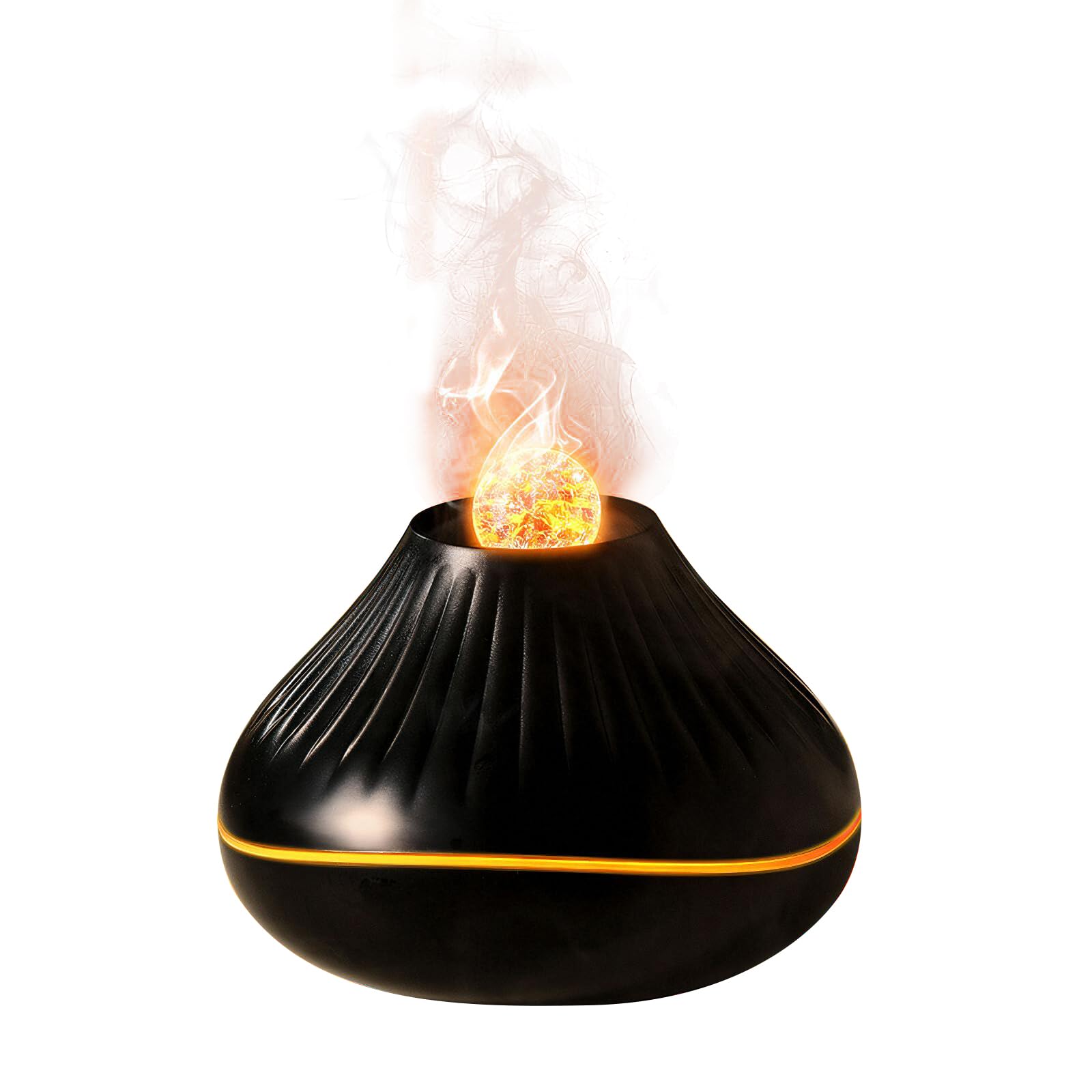 Essential Oil Diffuser, 160ml Portable Small Aromatherapy Diffuser with 7 Colors Light Quiet Aromatherapy Fragrant Oil Humidifier Cool Mist Humidifier, Waterless Auto Off for Bedroom Office (Black)