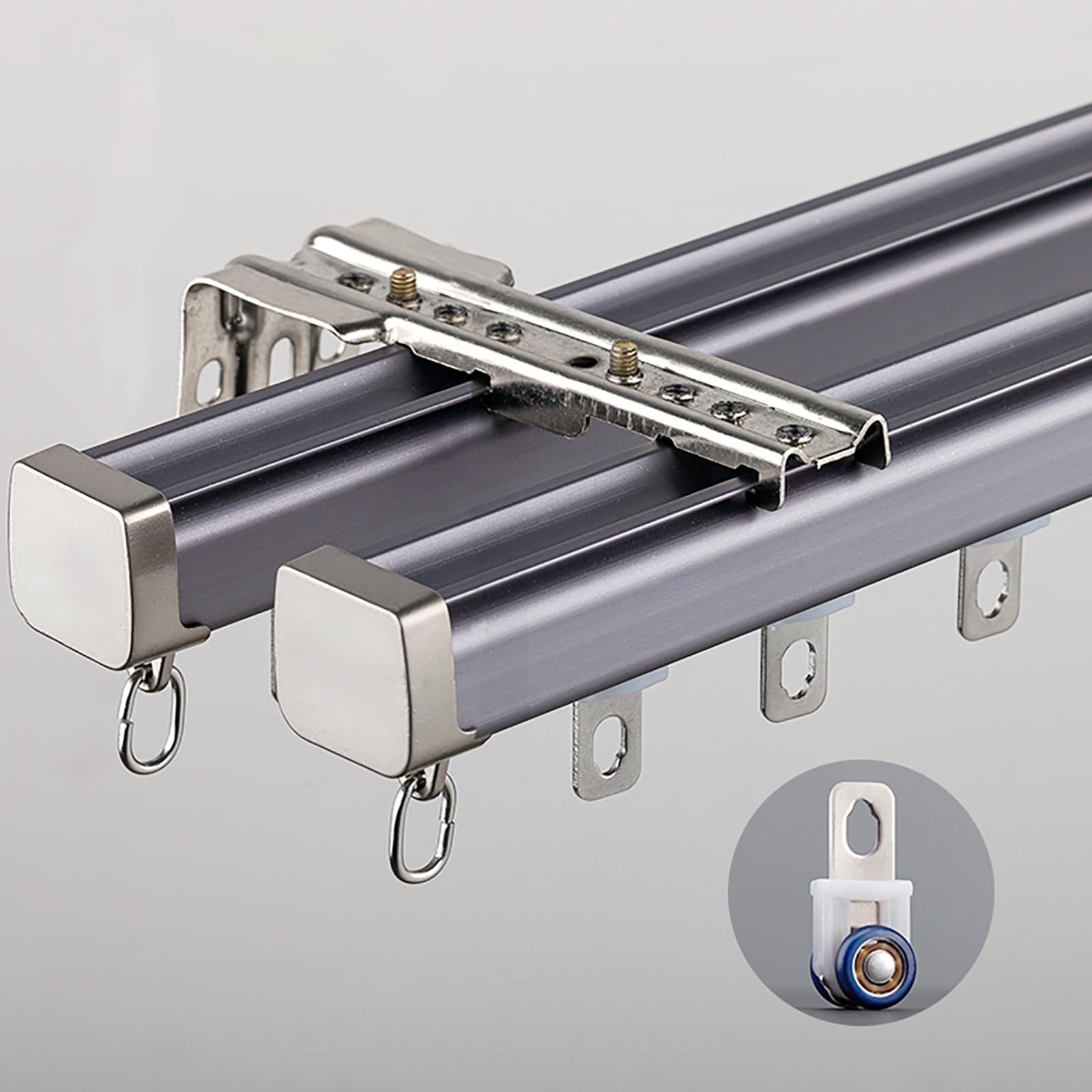 Heavy Duty Curtain Rails Iksun Curtain Double Tracks Ceiling Wall