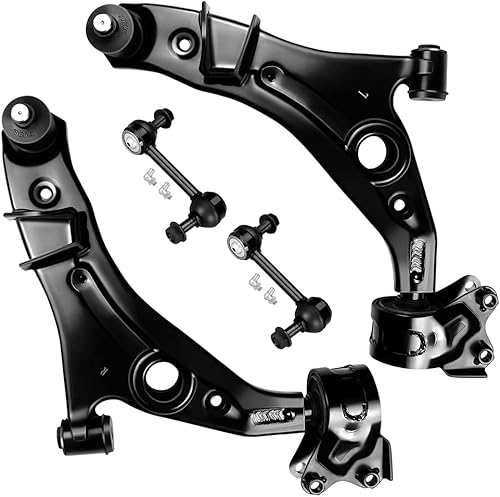 SCITOO Kit de suspensión delantera, brazo de control inferior y rótula, barra estabilizadora delantera, ajuste 2007-2014 para Ford Edge 2007-2015