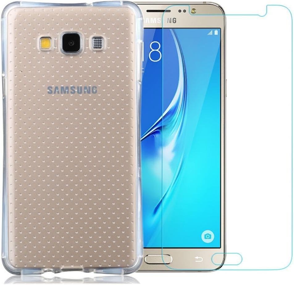 Galaxy J2 Case, ATLY(TM) [Drop Protection] [Slim Fit] [Airbag] TPU Cover With Tempered Glass Screen Protector From Samsung Galaxy J2 2015 - Clear