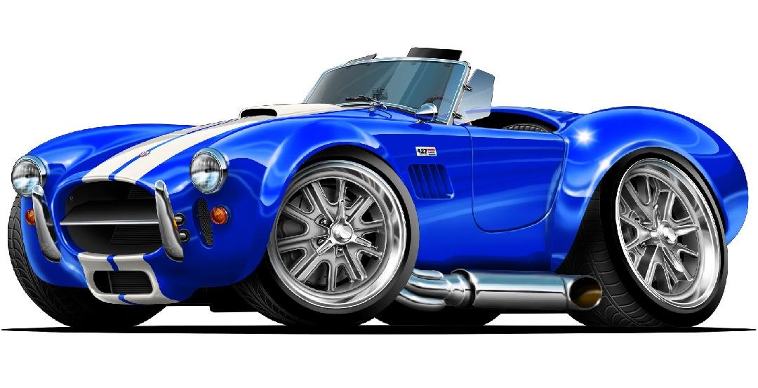 Cobra 427 Wall Decal 2ft Long Car Sport Classic Graphic Sticker Man Cave Garage Boys Room Decor