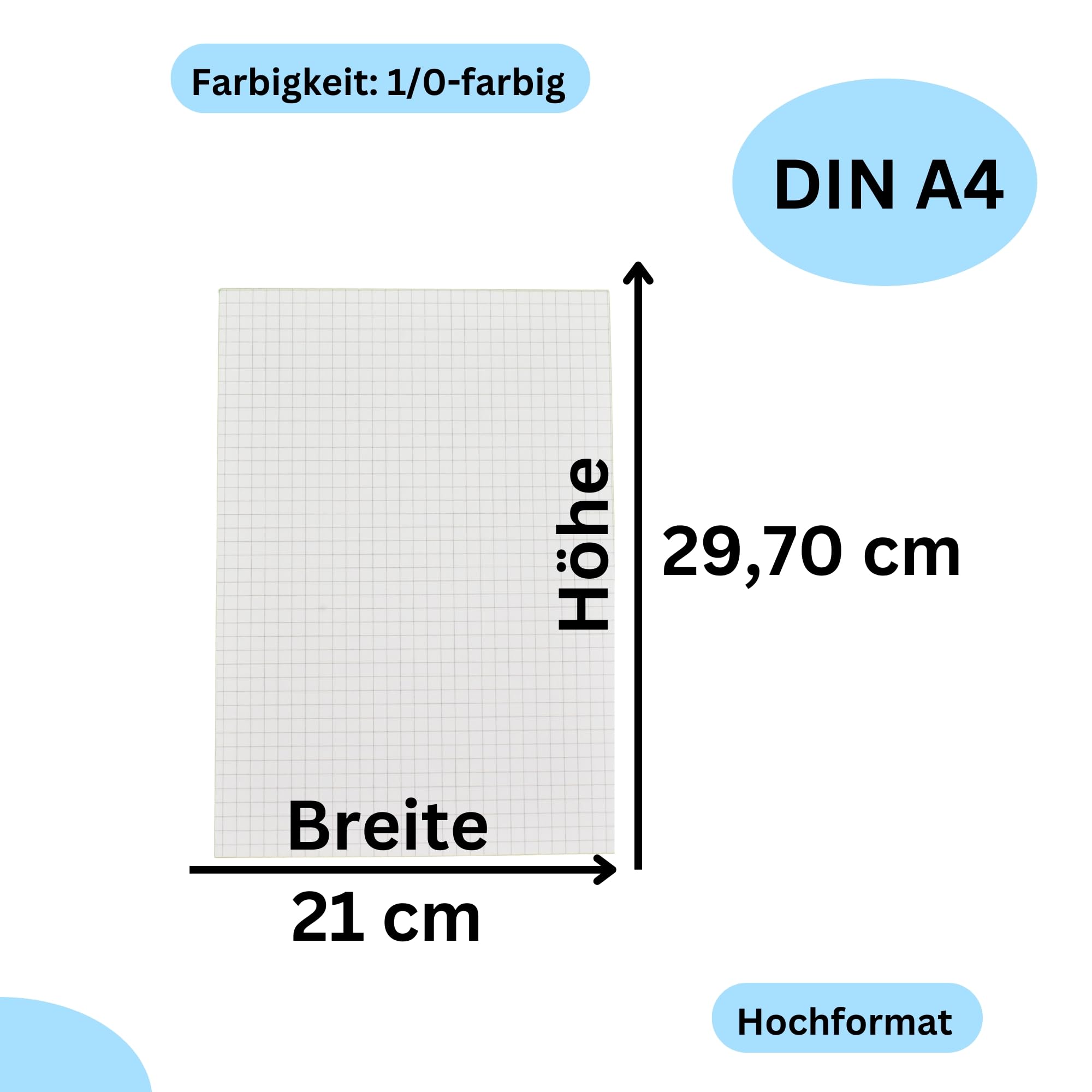 HLKauf Notizblöcke Schreibblock DIN A4 A5 A6 | kariert | liniert | blanko, Notizblock 5er|10er|20er Pack, 50 Blatt je Block, 80 g/m² Offset weiß, Blöcke für Schule oder Büro Uni
