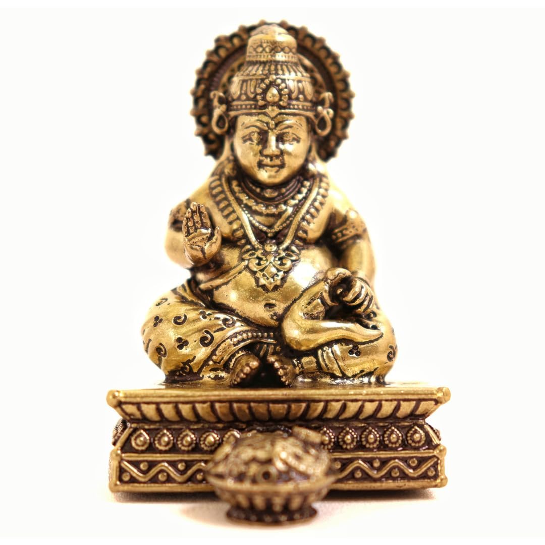 The Spiritual Living Fine Crafted Kuber Murti | 2 Inch | Kuber Ji Idol Brass | Vastu & Feng Shui | Kubera Idol | Kuber Ji Ki Murti Pure Pital Ki | Wealth God | Good Luck and Prosperity | Small Size |-image-25