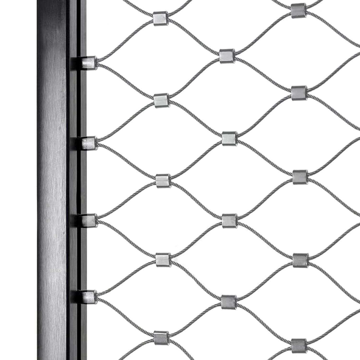 Filet de sécurité en acier inoxydable 12 cm ultra résistant pour terrain