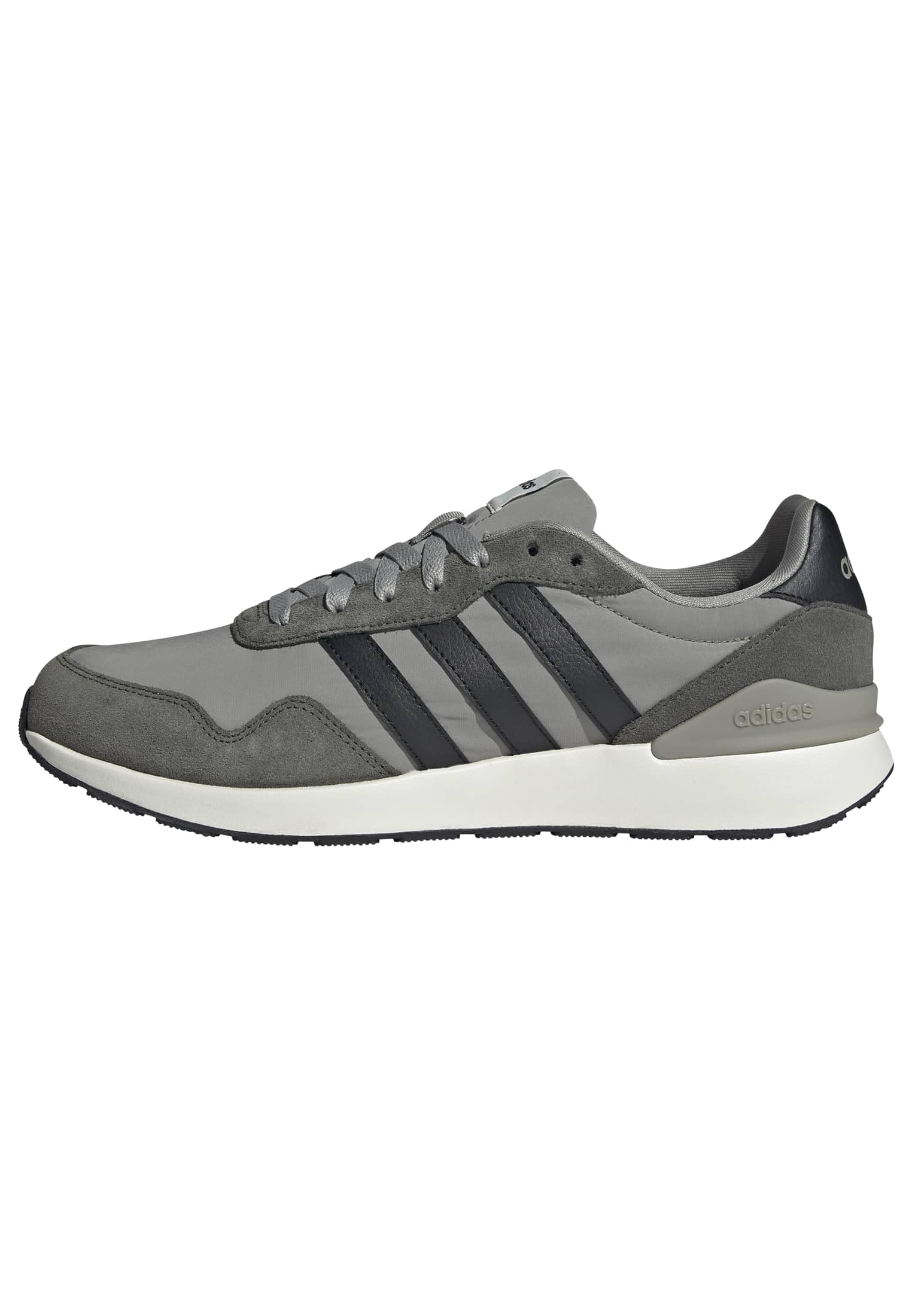 adidas Men's Run 60s 4.0 Shoes, Silver Pebble/core Black/Shadow Olive, 7.5 UK