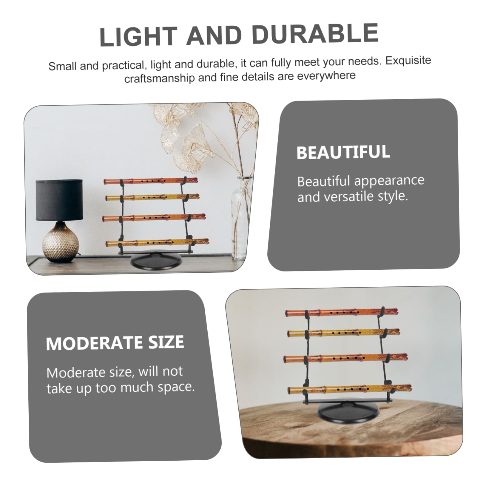 Scaffale Per Riporre Flauti Porta Flauto in Ferro Organizer Per Flauti Design Semplice e Elegante Adatto Per Uso Domestico