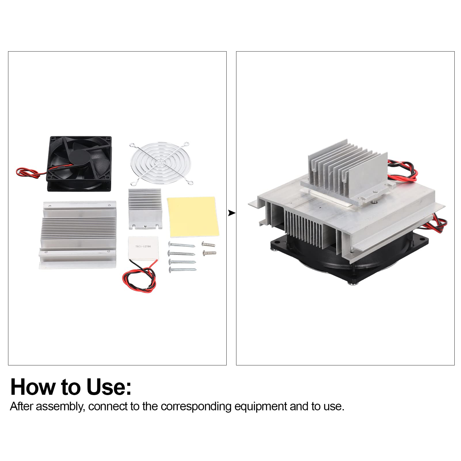 70W Thermoelectric Peltier Cooling System Kit for Industrial Equipment DIY Installation, Durably ABS and Aluminium Alloy, Efficient Heat Dissipation