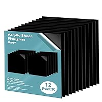 Vista 28 de Egofine Hojas de plexiglás de acrílico, paquete de 20 unidades de 8 x 10 pulgadas, 0.04 pulgadas de grosor, plástico transparente fundido