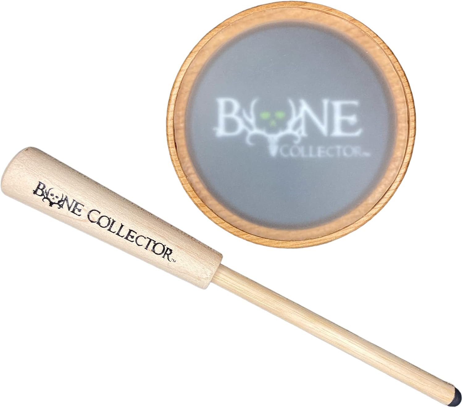 Bone Collector Double Deceiver-All Weather Friction Call- Double Sided Cherry Pot w/Crystal On Top and Slate On Bottom