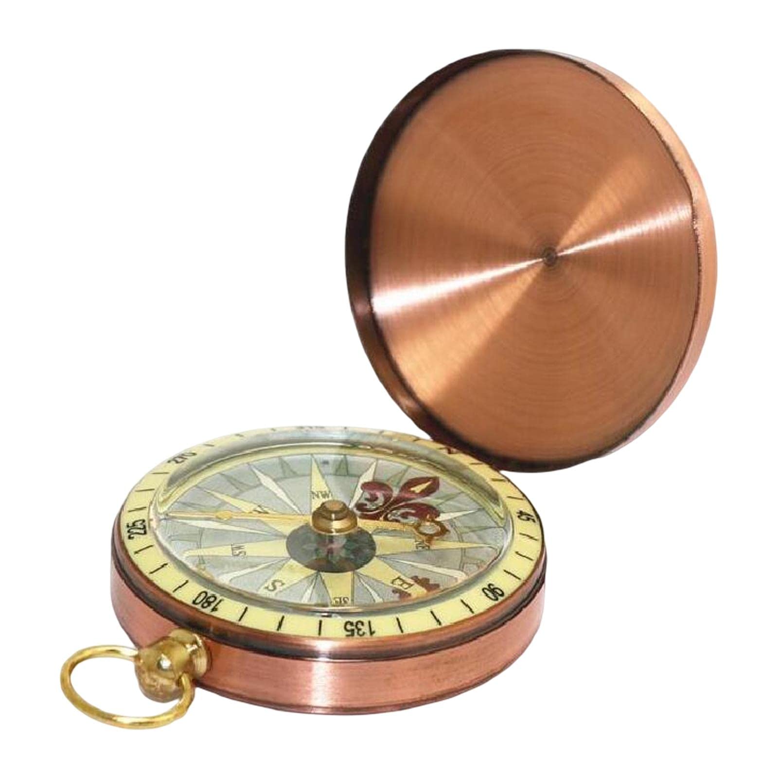 Classic Pocket Copper Compass Handheld Old Fashioned for Survival Outdoor | Compasses & GPS | Hiking Gear | Camping & Hiking | Outdoor Sports-picture-16