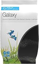 Aqua Natural Galaxy Sand 10lb Substrate for aquascaping, Aquariums, vivariums and terrariums, Black