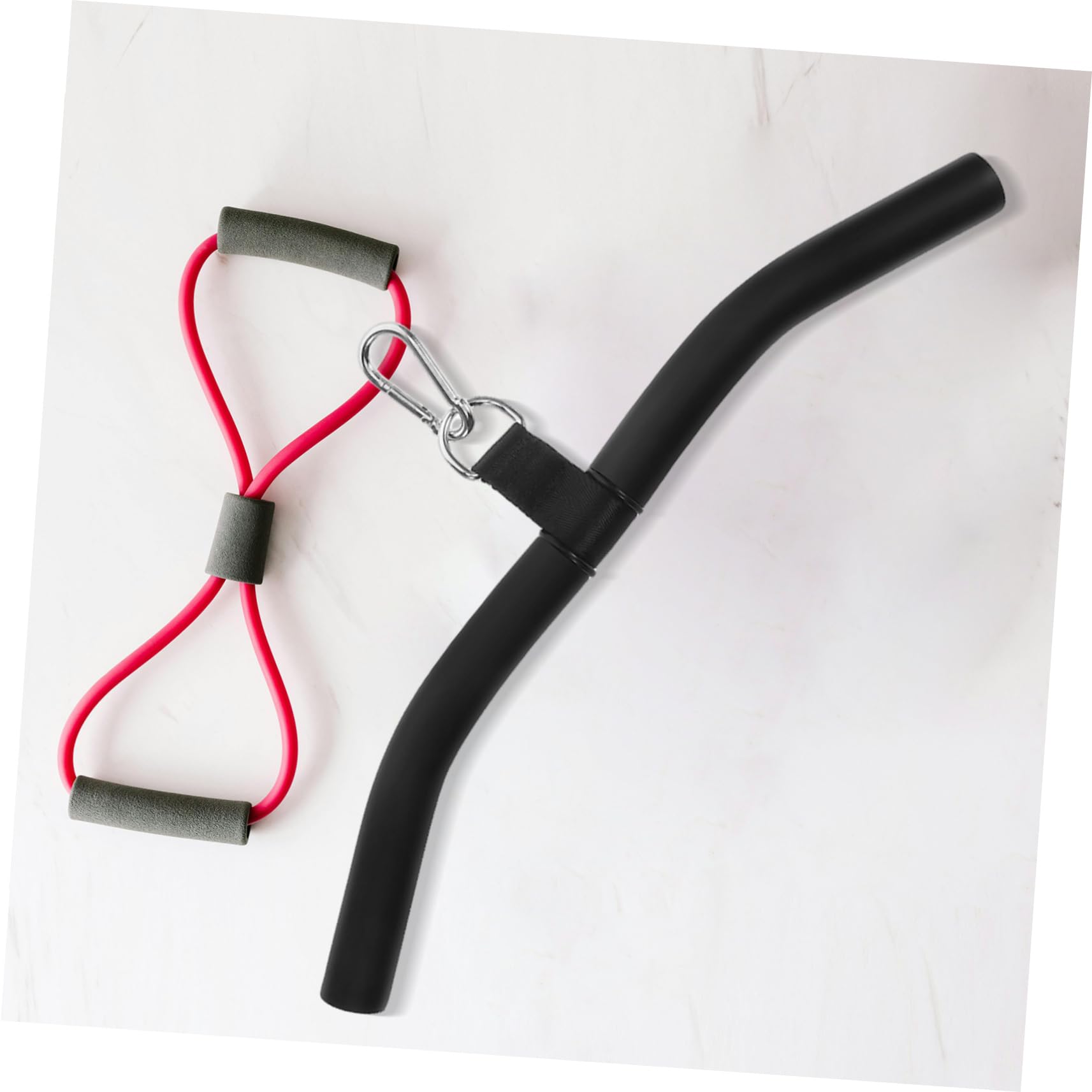 SUPVOX Barra Corta per LAT Machine in Acciaio Nero, Accessorio Fitness